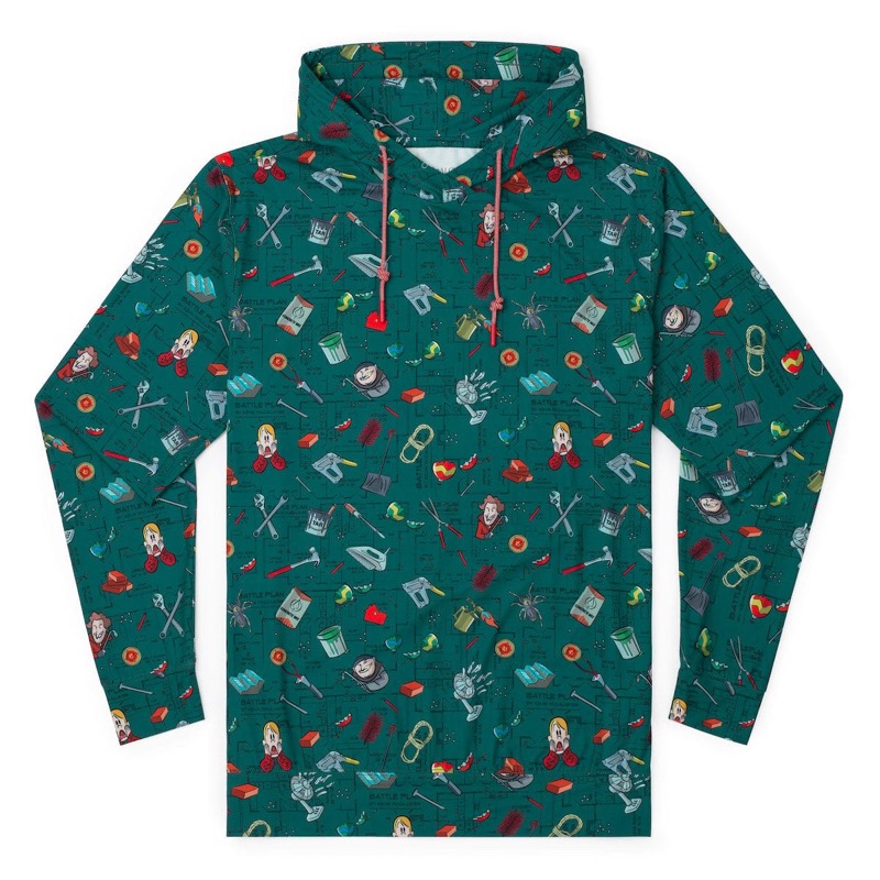 RSVLTS Thirsty For More Performance Hoodie in Green — front view