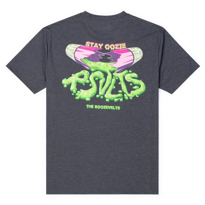 RSVLTS Oozevelts Crewneck Tee in Black — front view