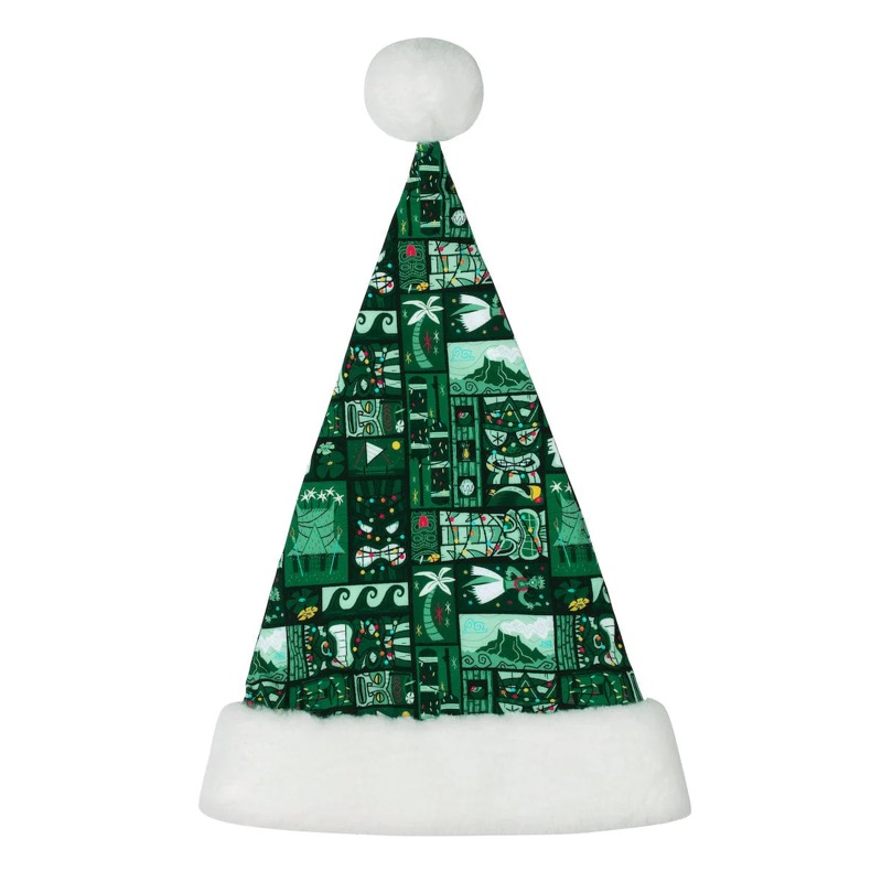 RSVLTS Mele Kalikimaka (Green) Santa Santa Hat — front view