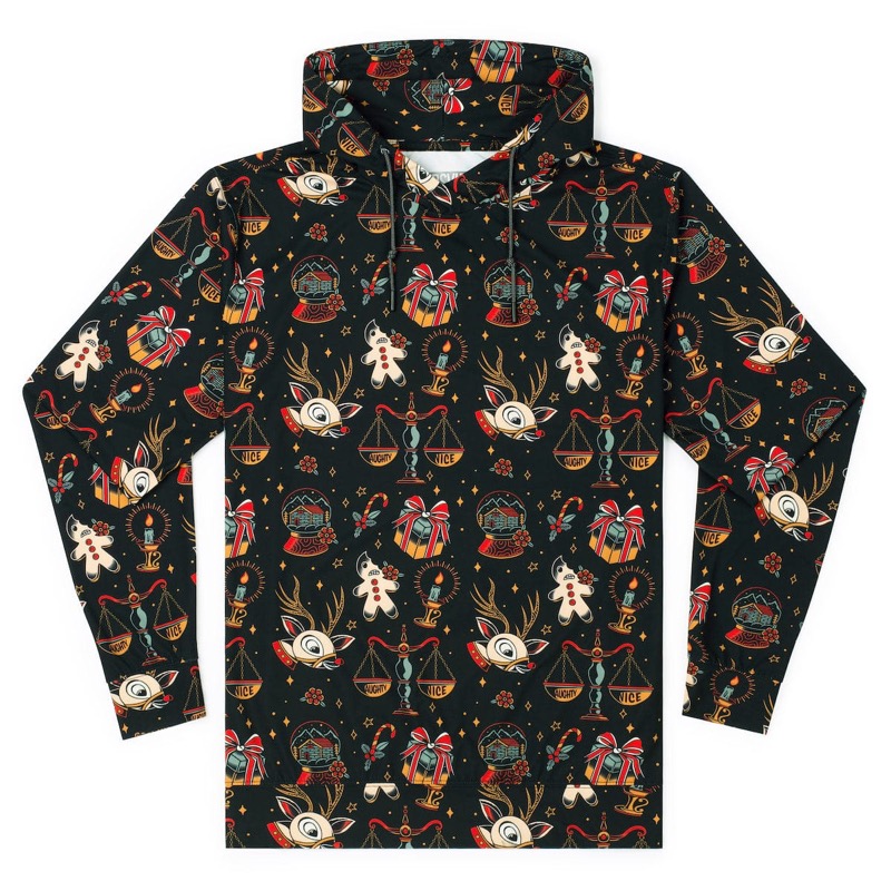 RSVLTS Festive Flash Performance Hoodie — front view