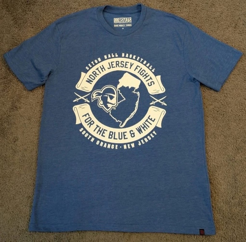RSVLTS North New Jersey Crewneck Tee in Blue — front view