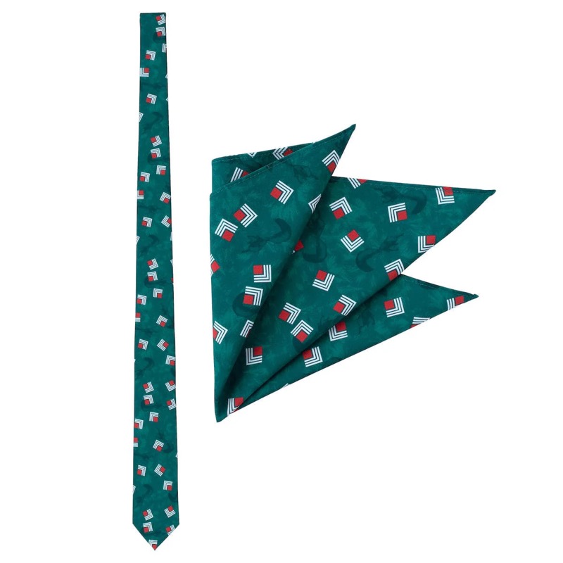 RSVLTS The Clark Tie & Pocket Square — front view
