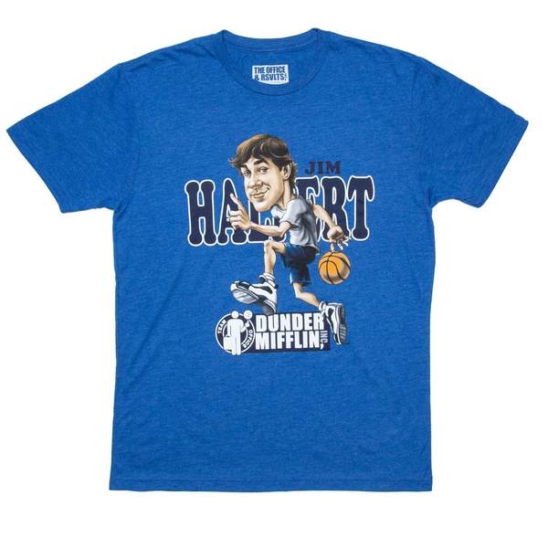 RSVLTS Hoopin’ Halpert Crewneck Tee in Blue — front view