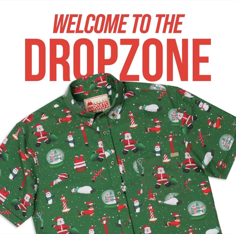 RSVLTS Lawn Stars KUNUFLEX Short Sleeve Shirt in Green — front view
