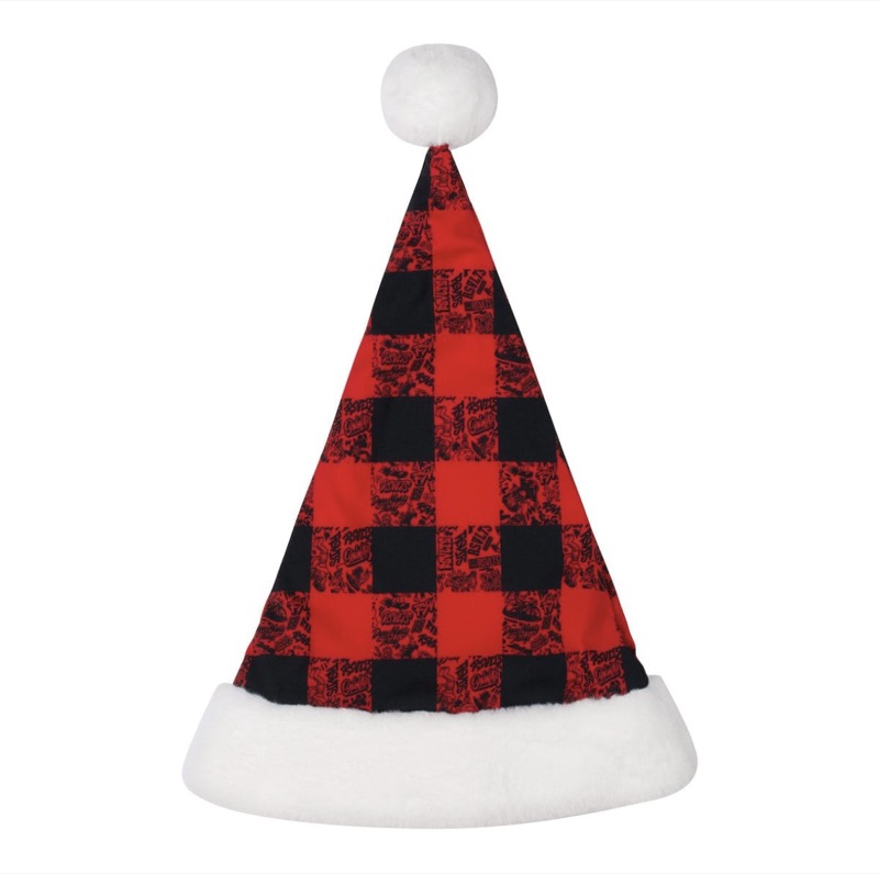 RSVLTS Lumberjack Santa Santa Hat in Red — front view