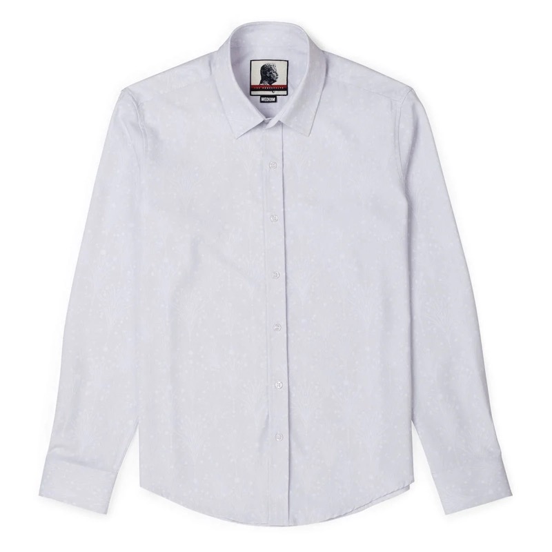 RSVLTS Gin Joint Jubilee Long Sleeve Shirt in White — front view