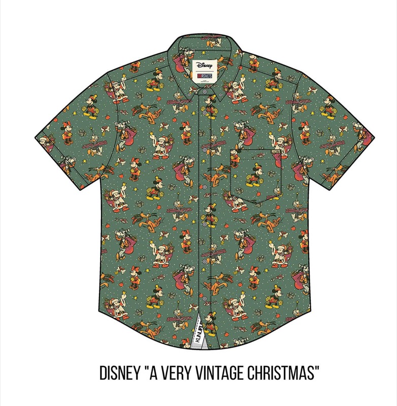 RSVLTS A Very Vintage Christmas KUNUFLEX Short Sleeve Shirt in Green — front view