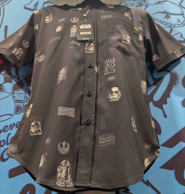 RSVLTS Hyperspace Glyphs KUNUFLEX Short Sleeve Shirt in Black — detail 2