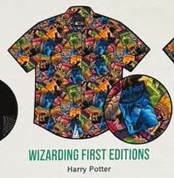 RSVLTS Wizarding First Editions KUNUFLEX Short Sleeve Shirt in Multicolor — front view