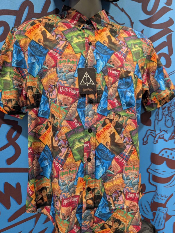 RSVLTS Wizarding First Editions KUNUFLEX Short Sleeve Shirt in Multicolor — detail 2