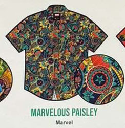 RSVLTS Marvelous Paisley KUNUFLEX Short Sleeve Shirt in Multicolor — front view