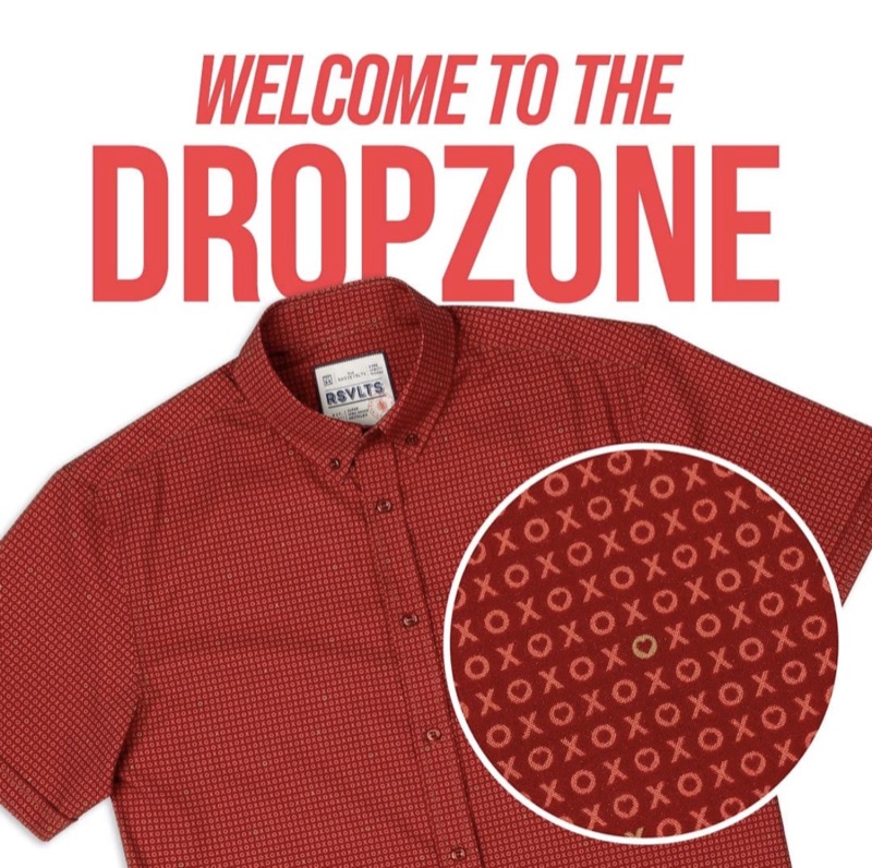 RSVLTS X’s & O’s KUNUFLEX Short Sleeve Shirt in Red — front view
