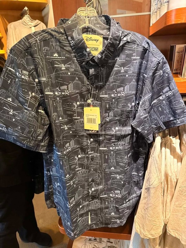 RSVLTS Walt Disney Studios KUNUFLEX Short Sleeve Shirt in Gray — front view