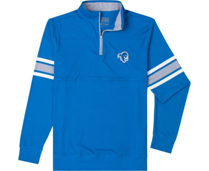 RSVLTS Seton Hall University Pirates Quarter Zip in Blue — front view