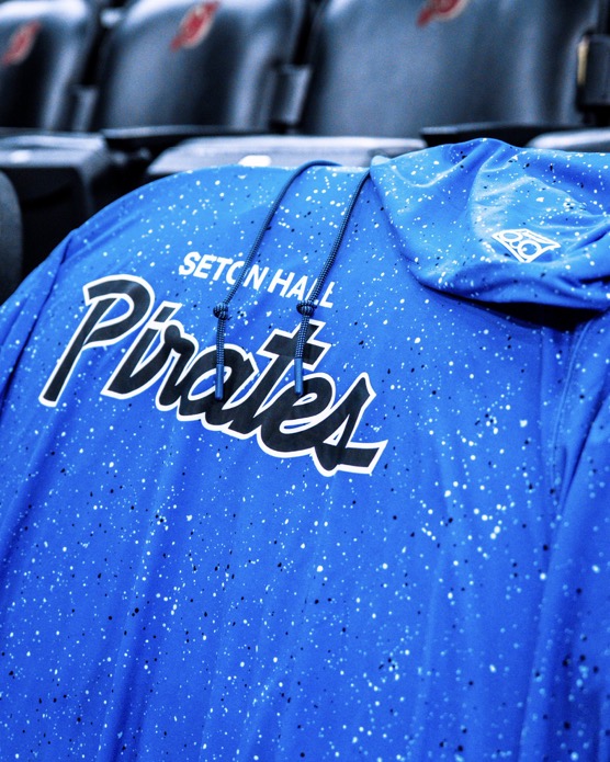 RSVLTS Seton Hall Pirates Performance Hoodie in Blue — front view