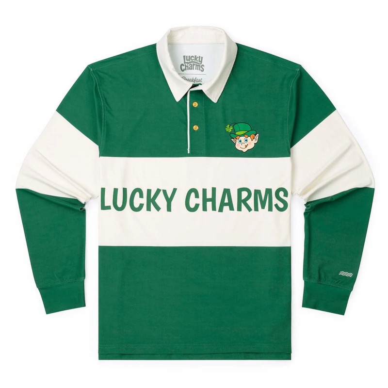 RSVLTS Luck of the Leprechaun All-Day Polo in Green — front view
