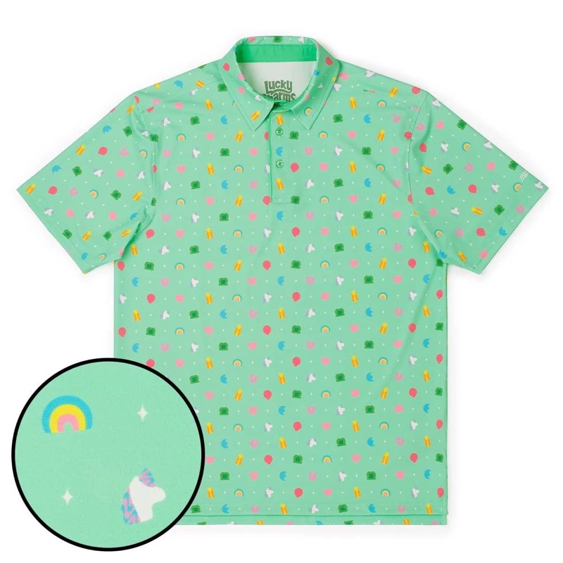 RSVLTS Lil Charms All-Day Polo in Green — front view