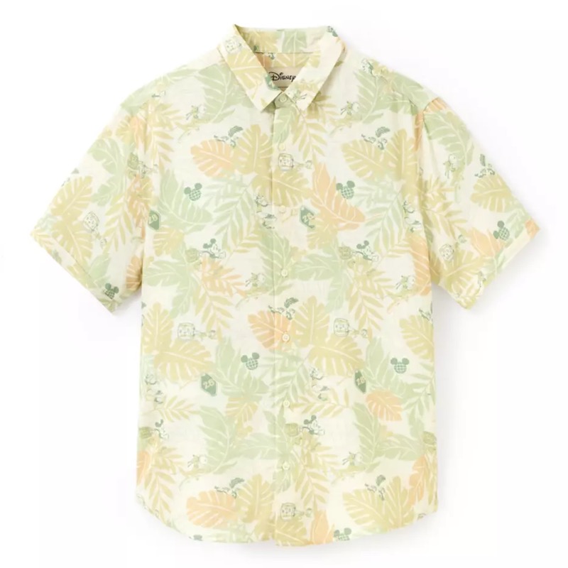 RSVLTS Mickey Mouse and Friends Tropical Bamboo Short Sleeve Shirt — front view