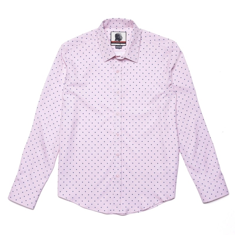RSVLTS The Jeremy Long Sleeve Dress Shirt in Red — front view