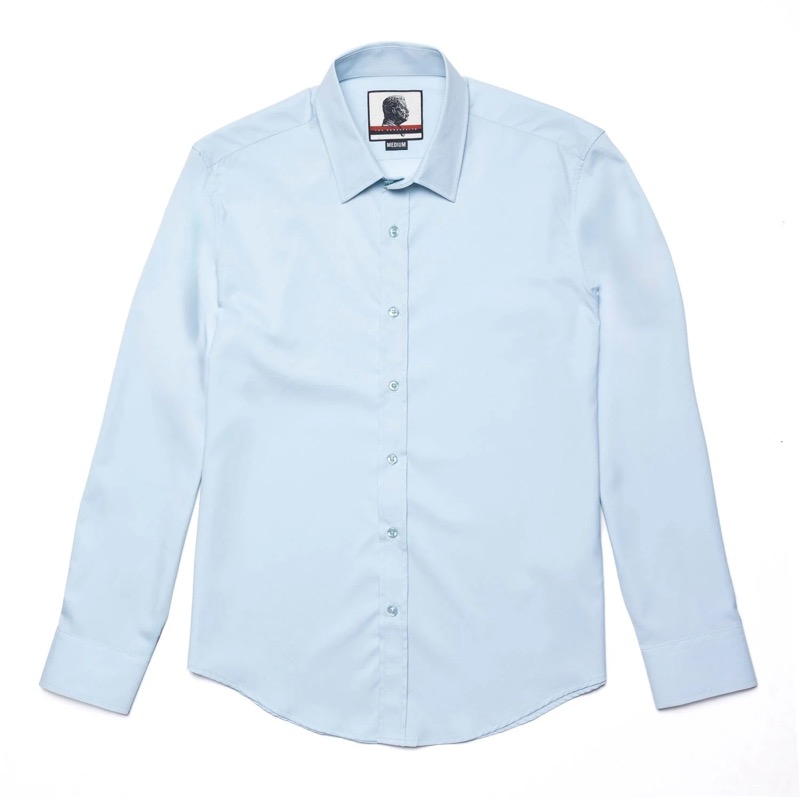 RSVLTS The Cleary Long Sleeve Dress Shirt in Blue — front view