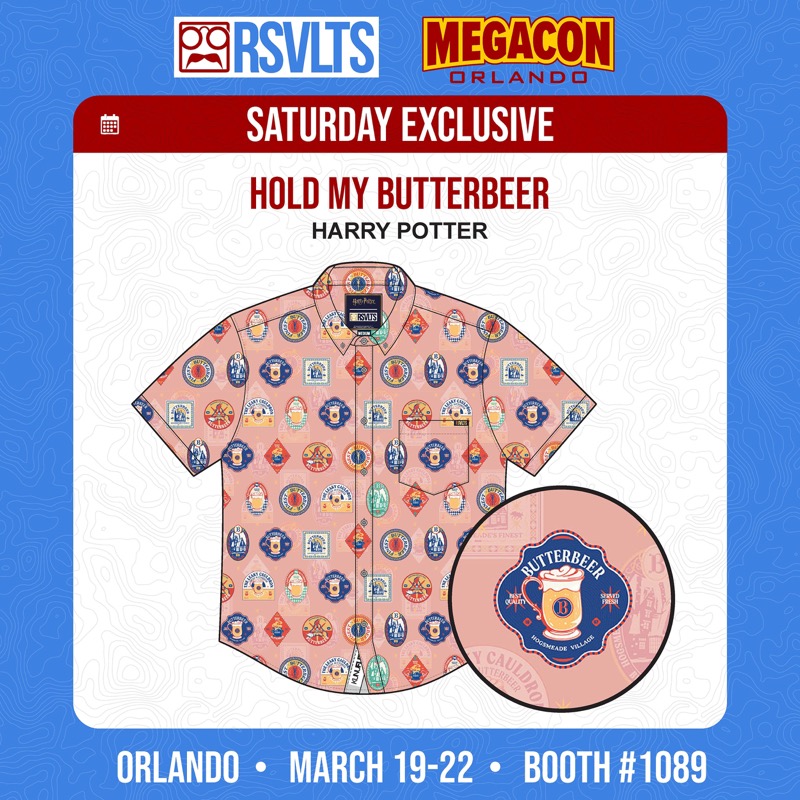 RSVLTS Hold My Butterbeer KUNUFLEX Short Sleeve Shirt in Red — front view