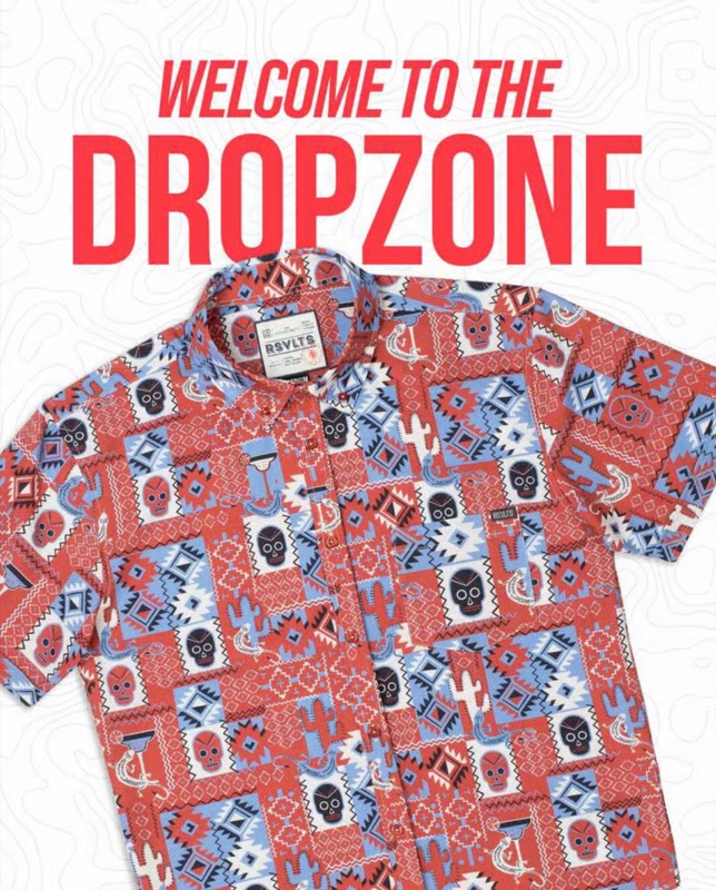 RSVLTS Santa Fe Sands KUNUFLEX Short Sleeve Shirt in Red — front view
