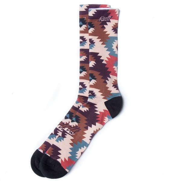 RSVLTS Jackson Crew Socks in Brown — front view
