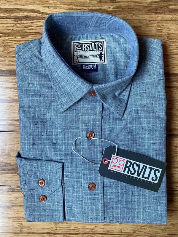 RSVLTS Denim Long Sleeve Shirt — front view