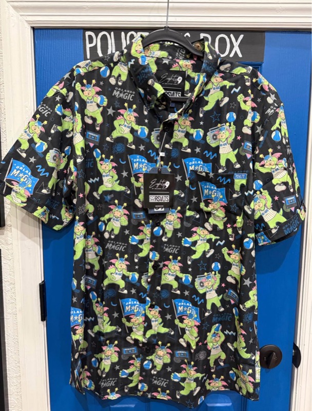 RSVLTS Stuff the Magic Dragon KUNUFLEX Short Sleeve Shirt in Black — front view