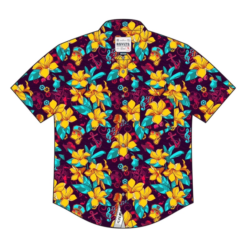 RSVLTS RSVLTS Insiders Cruise 2026 exclusive KUNUFLEX Short Sleeve Shirt in Purple — front view