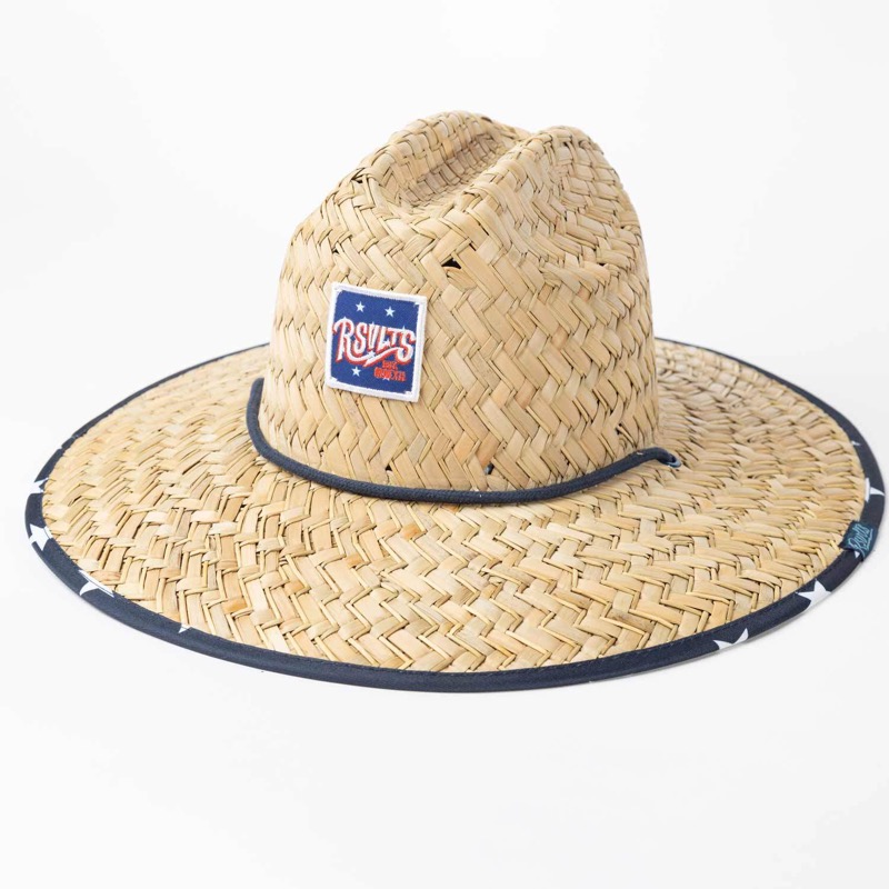 RSVLTS Hubble straw Straw Hat in Blue — front view