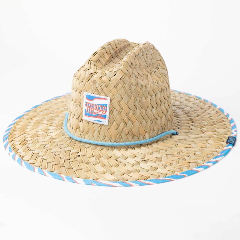 RSVLTS Zub-S-A straw Straw Hat in Blue — front view