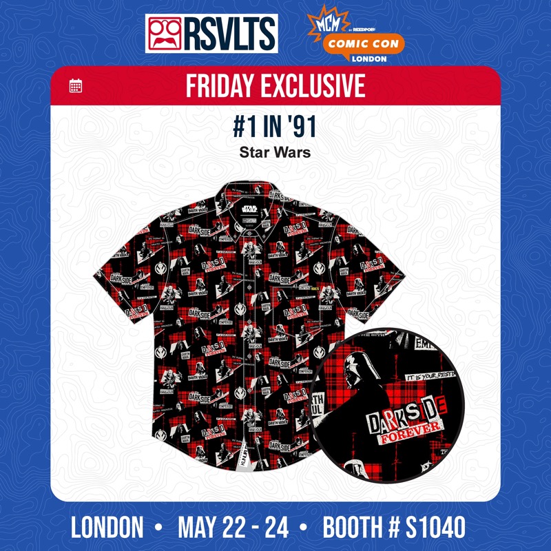 RSVLTS #1 in ’91 KUNUFLEX Short Sleeve Shirt in Black — front view