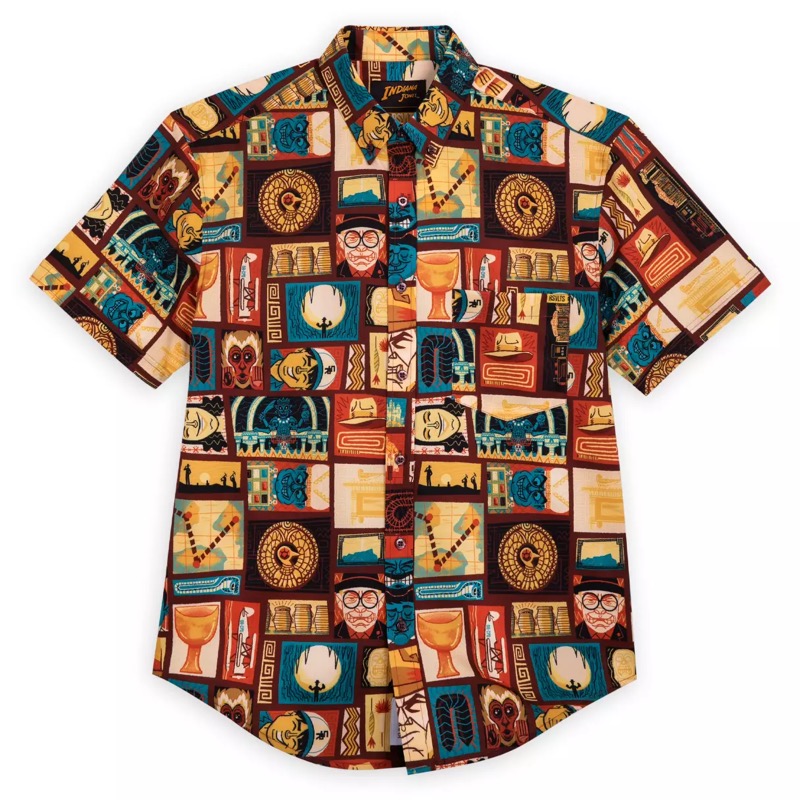 RSVLTS The Indy Tiki KUNUFLEX Short Sleeve Shirt in Red — front view