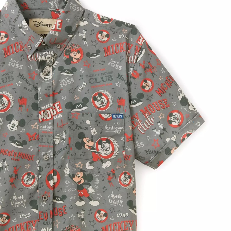 RSVLTS Mickey Mouse Club KUNUFLEX Short Sleeve Shirt — front view