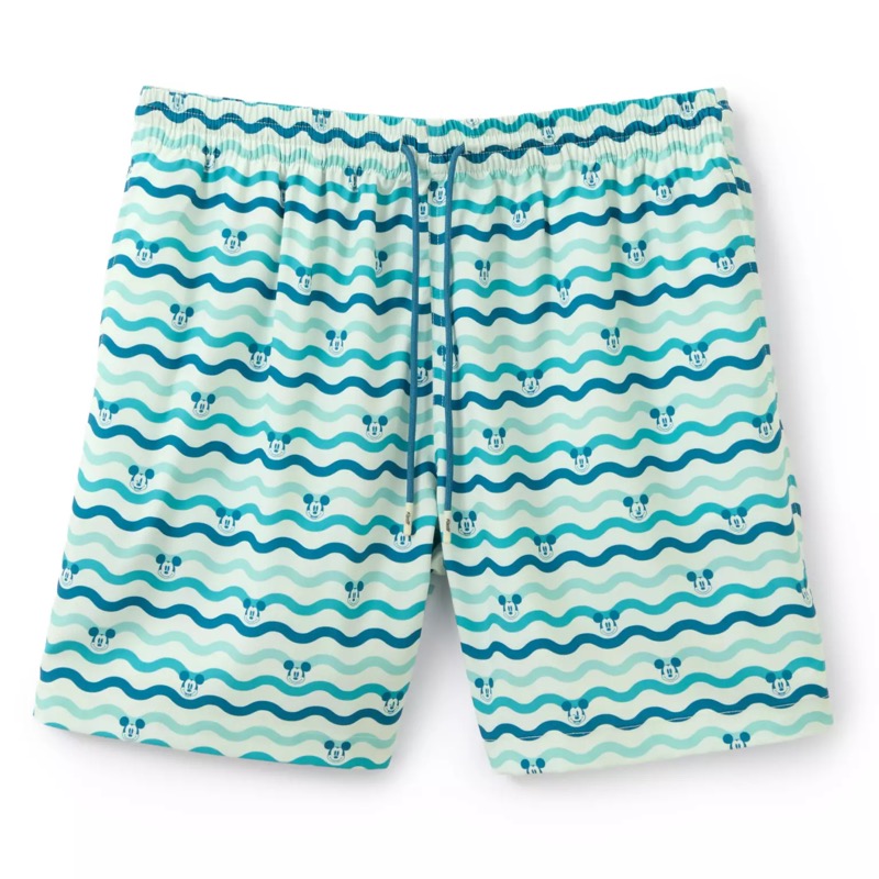 RSVLTS Mickey Mouse Wave Hybrid Shorts in Green — front view