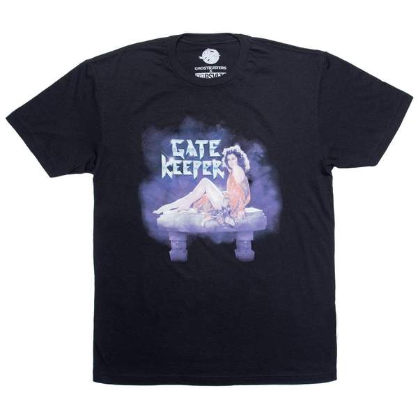 RSVLTS Gate Keeper Crewneck Tee in Black — front view