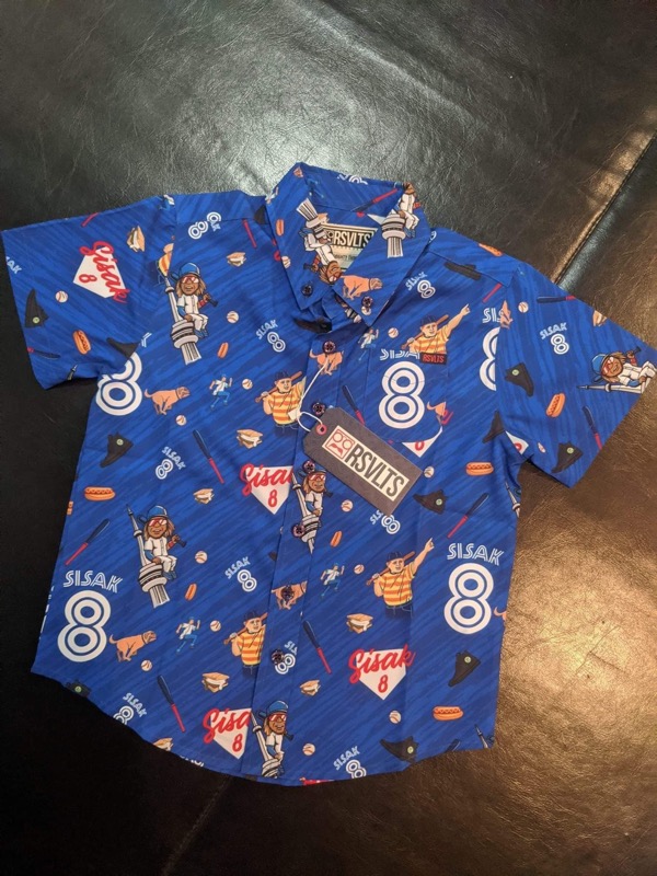 RSVLTS Sisak #8 KUNUFLEX Short Sleeve Shirt in Blue — front view
