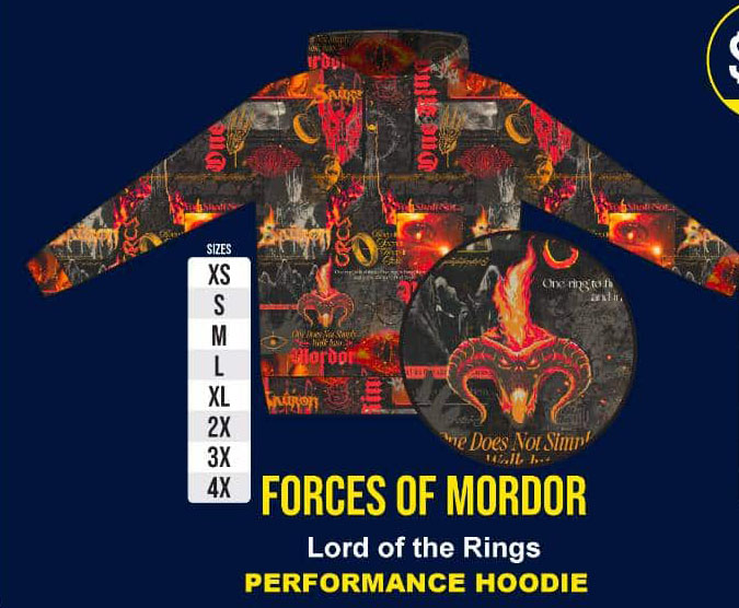 RSVLTS Forces of Mordor Performance Hoodie — front view