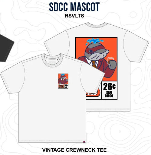 RSVLTS SDCC Mascot Crewneck Tee — front view