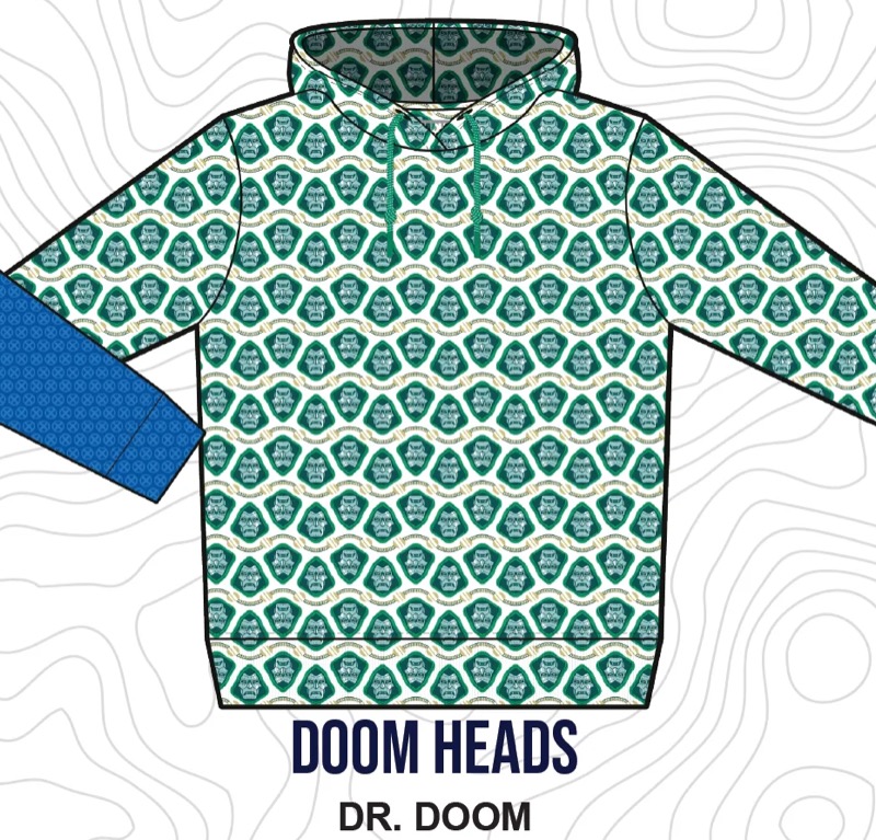 RSVLTS Doom Heads Performance Hoodie — front view