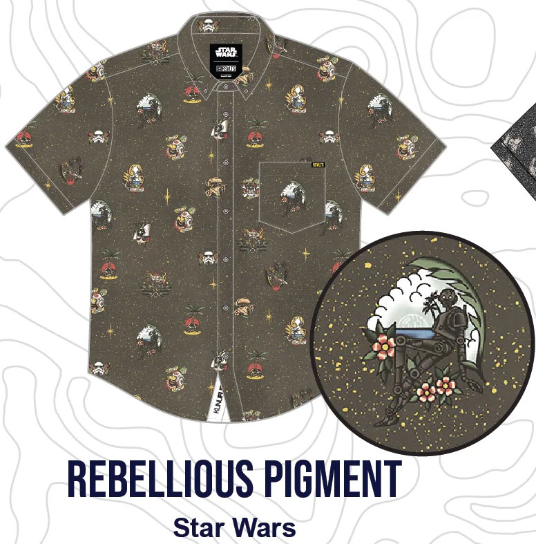 RSVLTS Rebellious Pigment KUNUFLEX Short Sleeve Shirt — front view