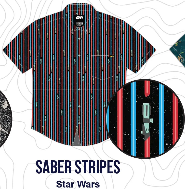 RSVLTS Saber Stripes Stretch Seersucker Short Sleeve Shirt — front view