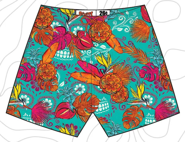 RSVLTS San Diego Floral City 2026 Hybrid Shorts — front view