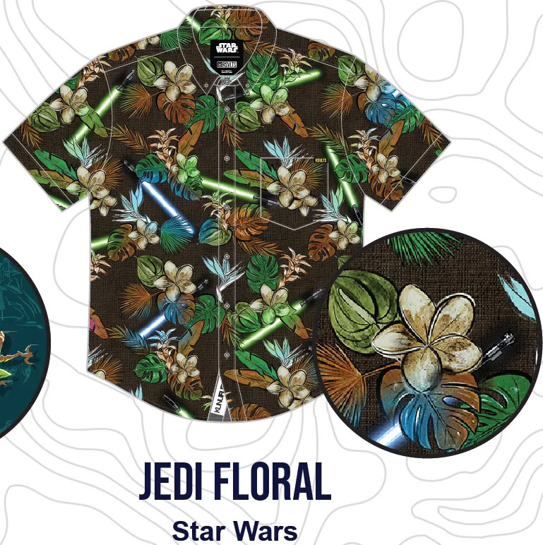 RSVLTS Jedi Floral KUNUFLEX Short Sleeve Shirt — front view