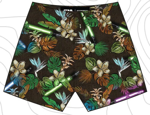 RSVLTS Jedi Floral Hybrid Shorts — front view