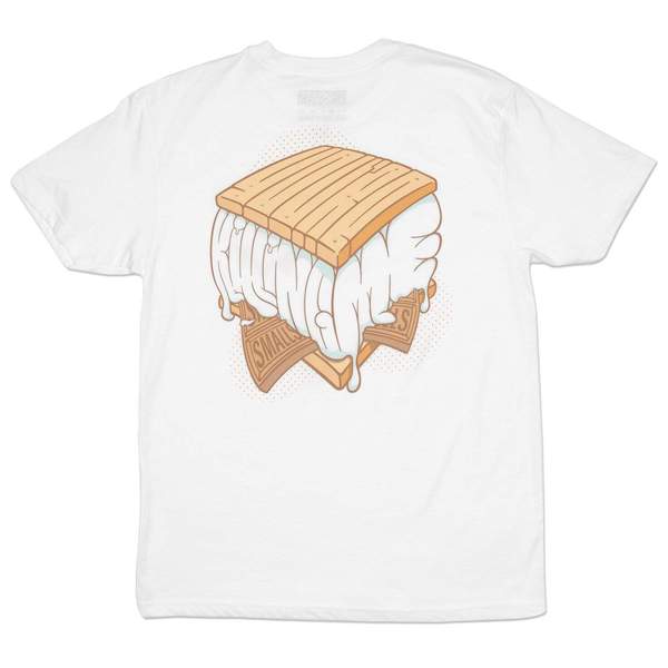 RSVLTS Killing Me Smalls Crewneck Tee in White — front view