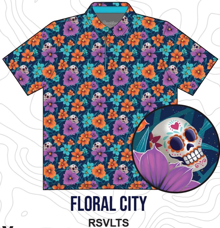 RSVLTS Floral City (Breakfast Balls 2026) All-Day Polo — front view