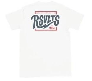 RSVLTS Ride the RSVLTS Wave Crewneck Tee in White — front view