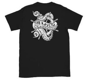 RSVLTS Release The Kraken Crewneck Tee in Black — front view